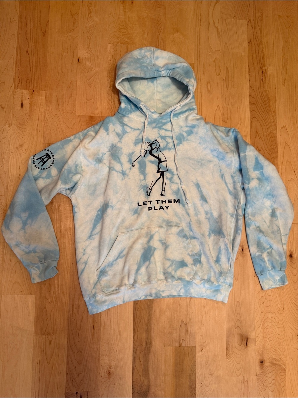 Barstool Sports Light Blue & White Tie-Dye Hoodie